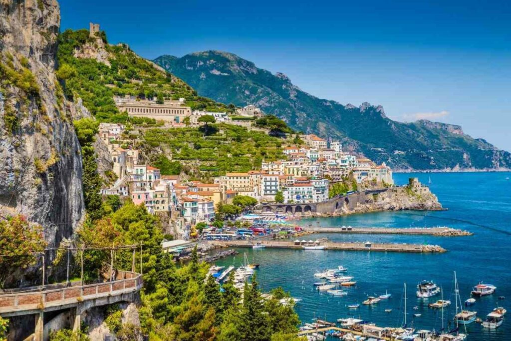 Amalfi coast in Italy landscape