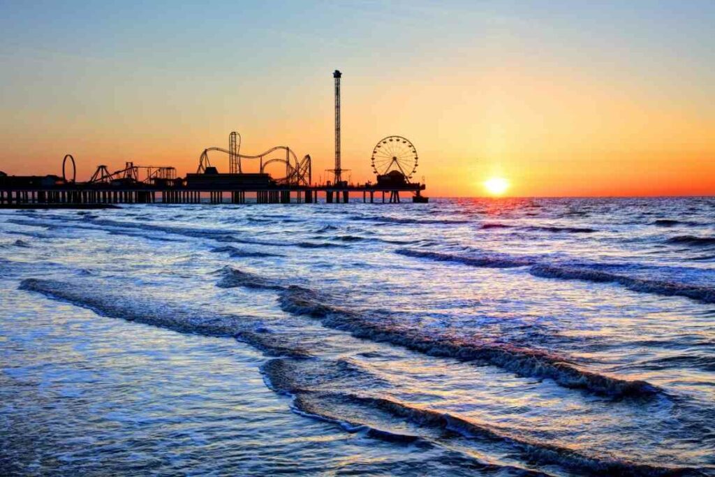 Galveston Gulf Coast Texas sunset