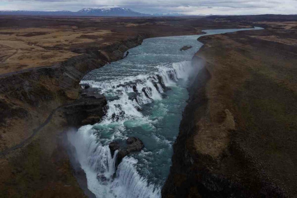 Gulfoss waterfall Iceland view
