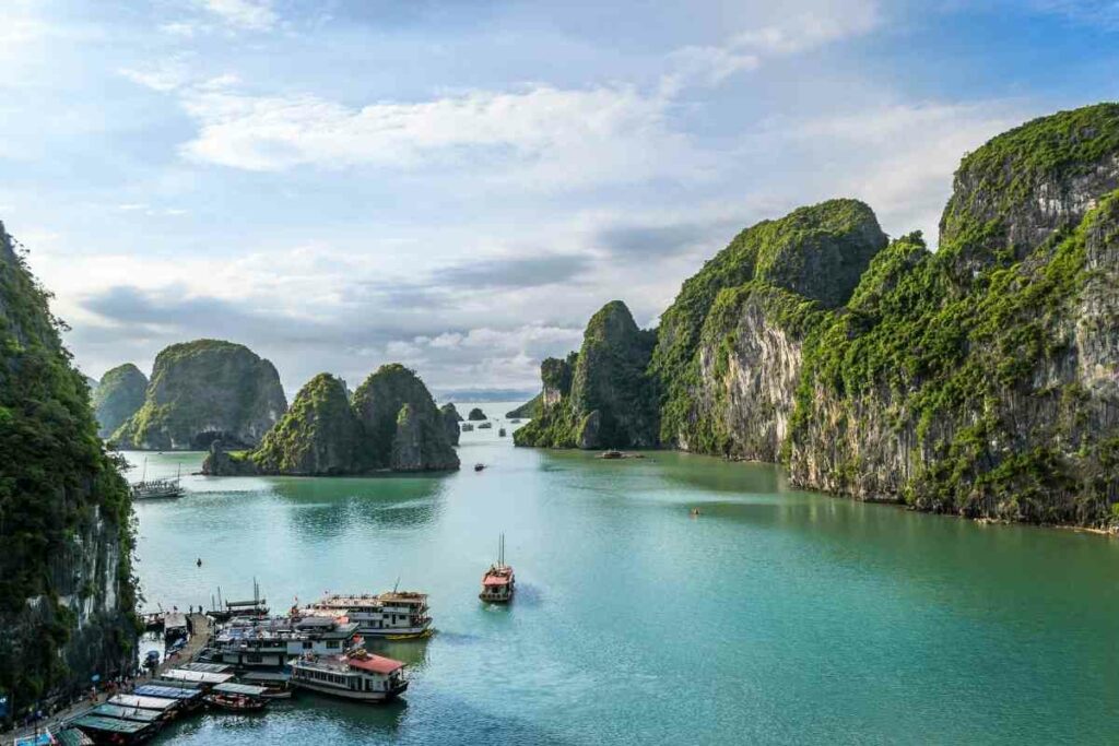Halong Bay in Vietnam view
