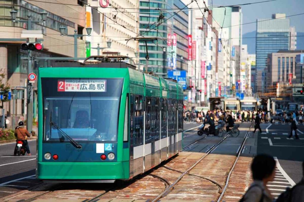 Hiroshima city tram transport