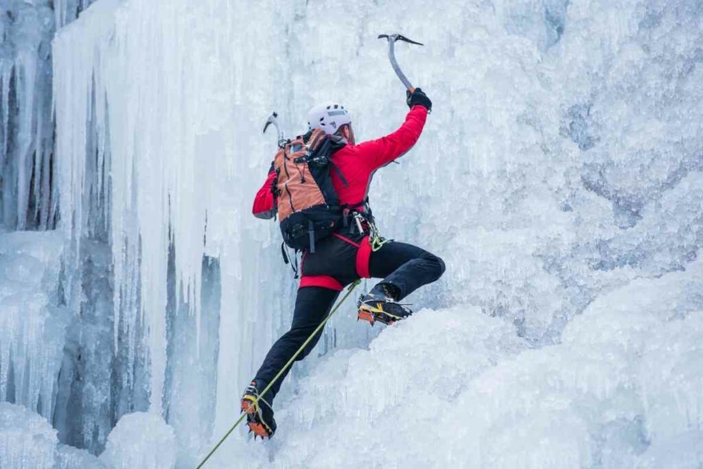 Icefall climbing in Lapland Finland