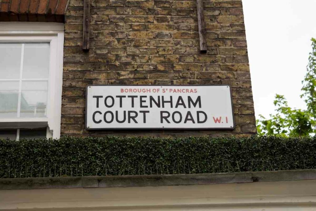 Tottenham Court road to Roka restaurant