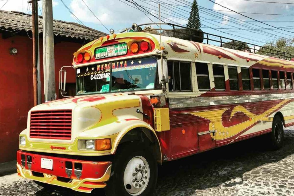 Traveling around Guatemala bus