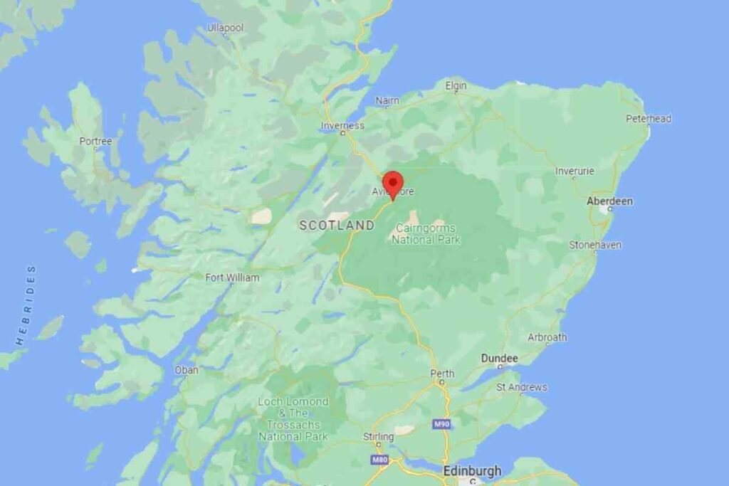 Map Aviemore Scotland