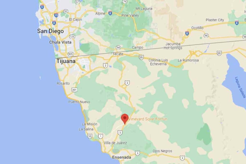 Tijuana border map cross