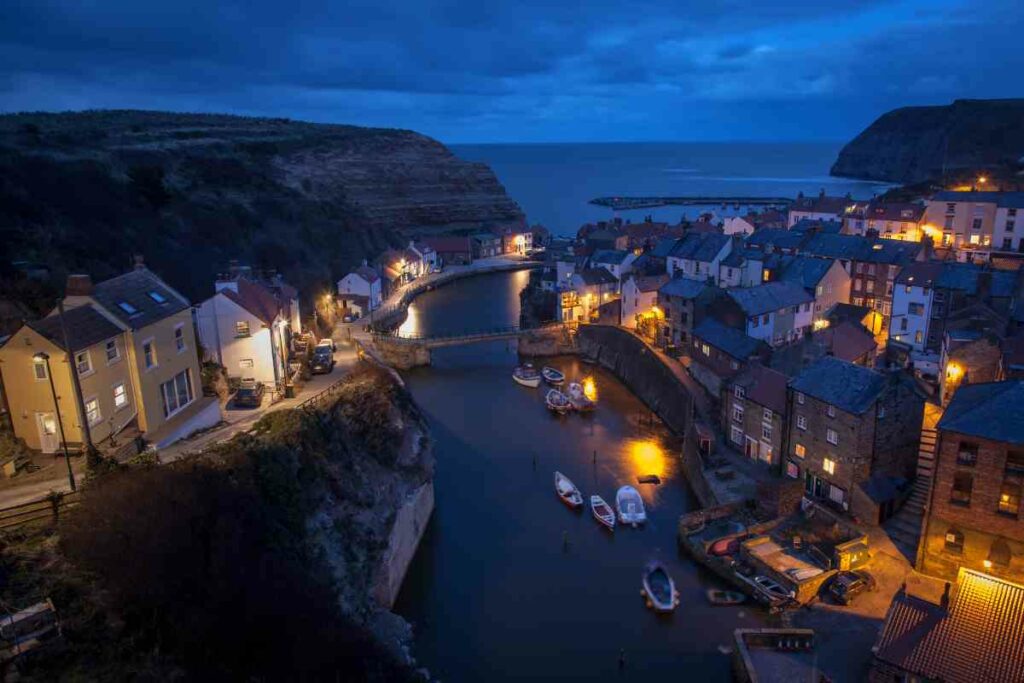 Staithes night view