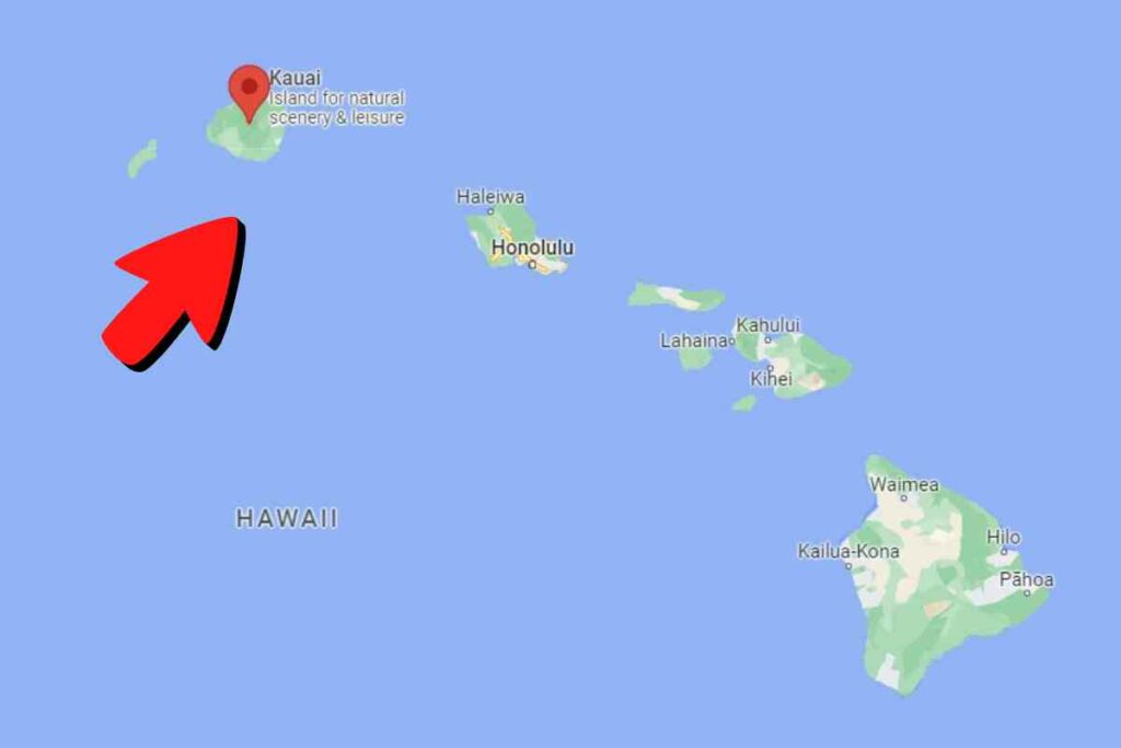 Kauai map Hawaii