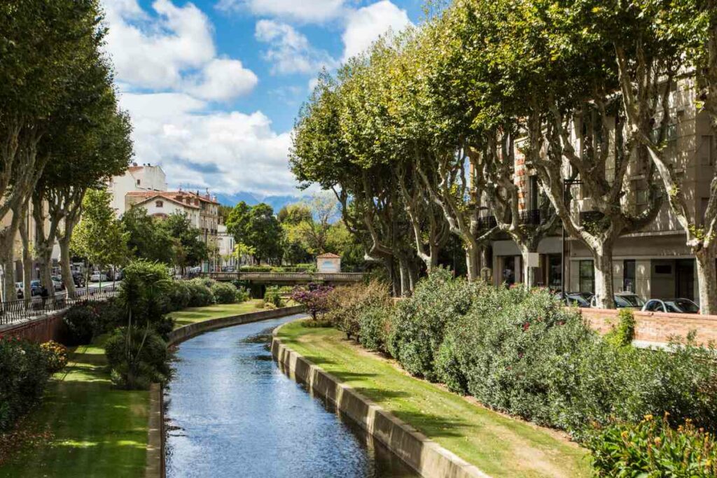 Perpignan canal and nature