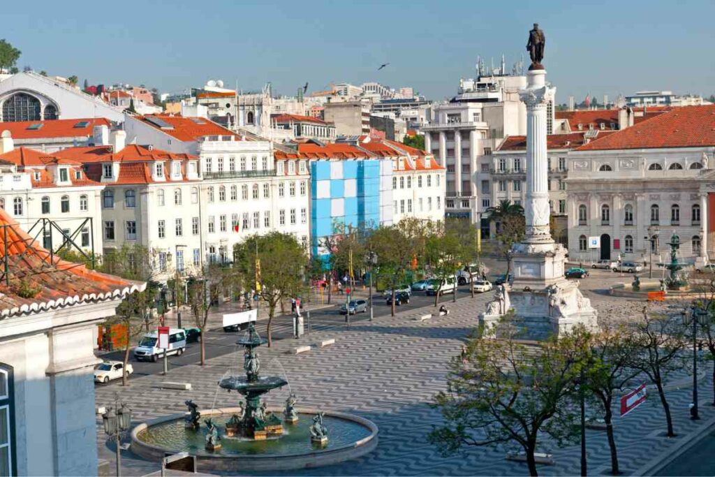 Rossio square in Lisbon