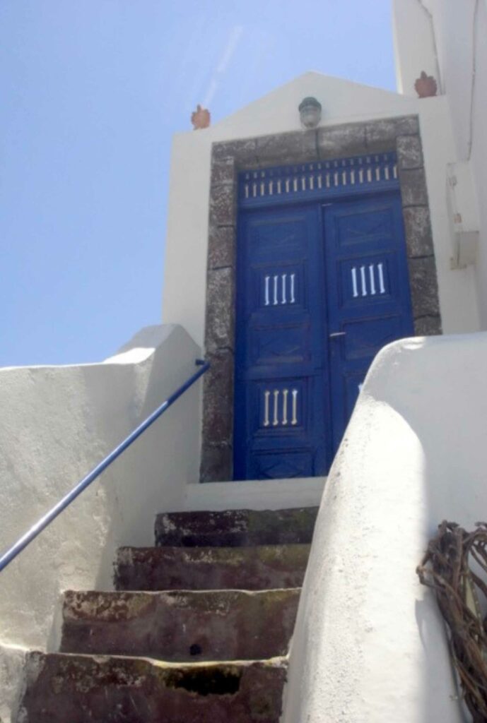 traditional greece home entrance