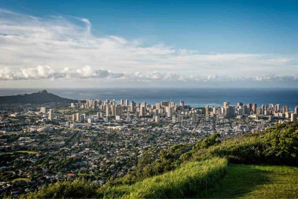 Honolulu view on Hawaii