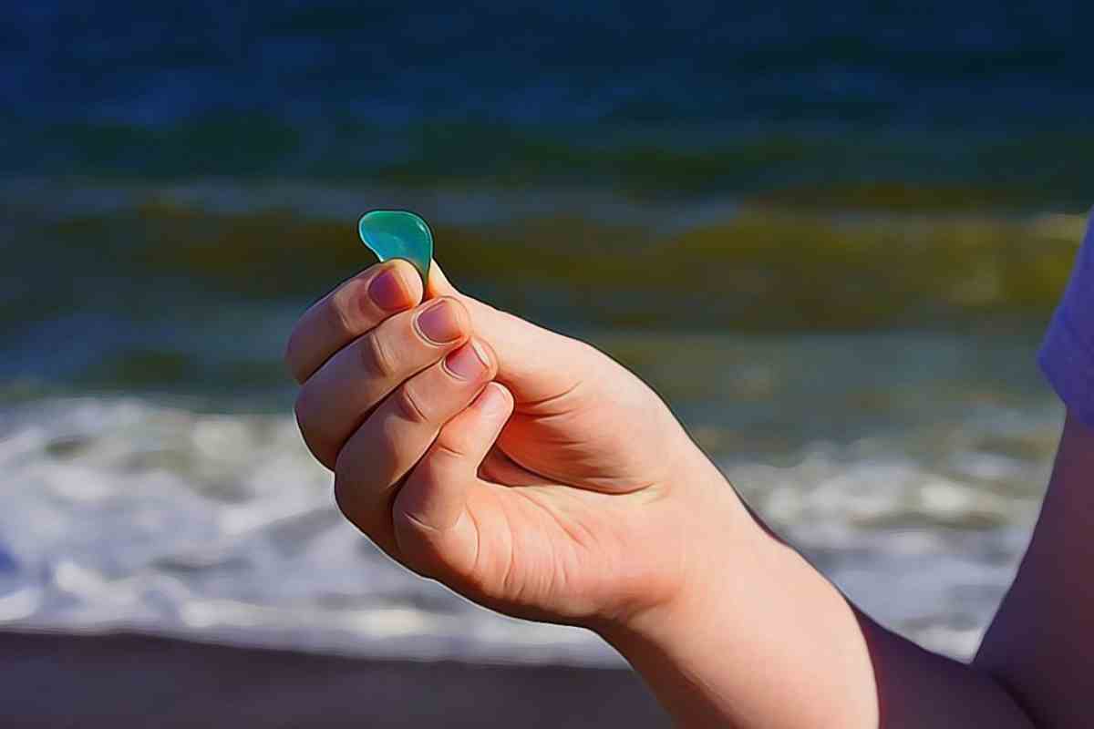 Rarity Of colors in beach glass