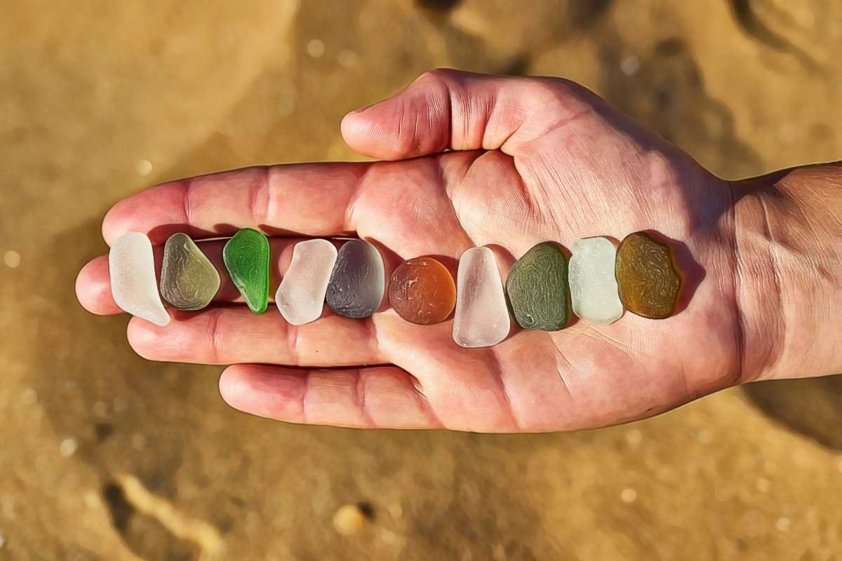 sea glass in my hand
