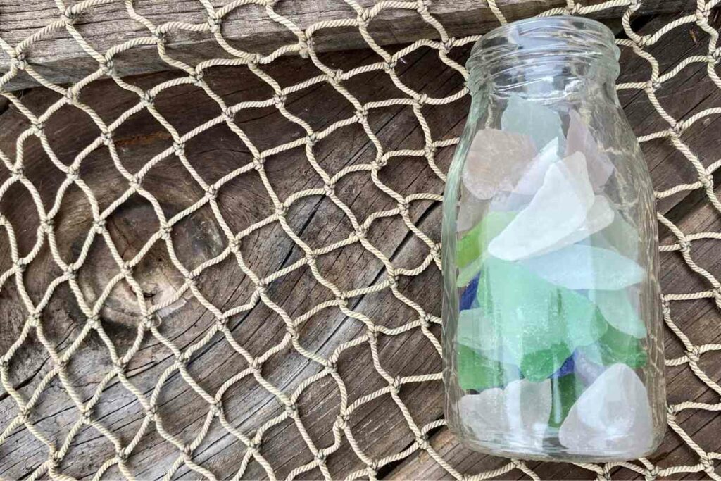 sea glass in a bottle
