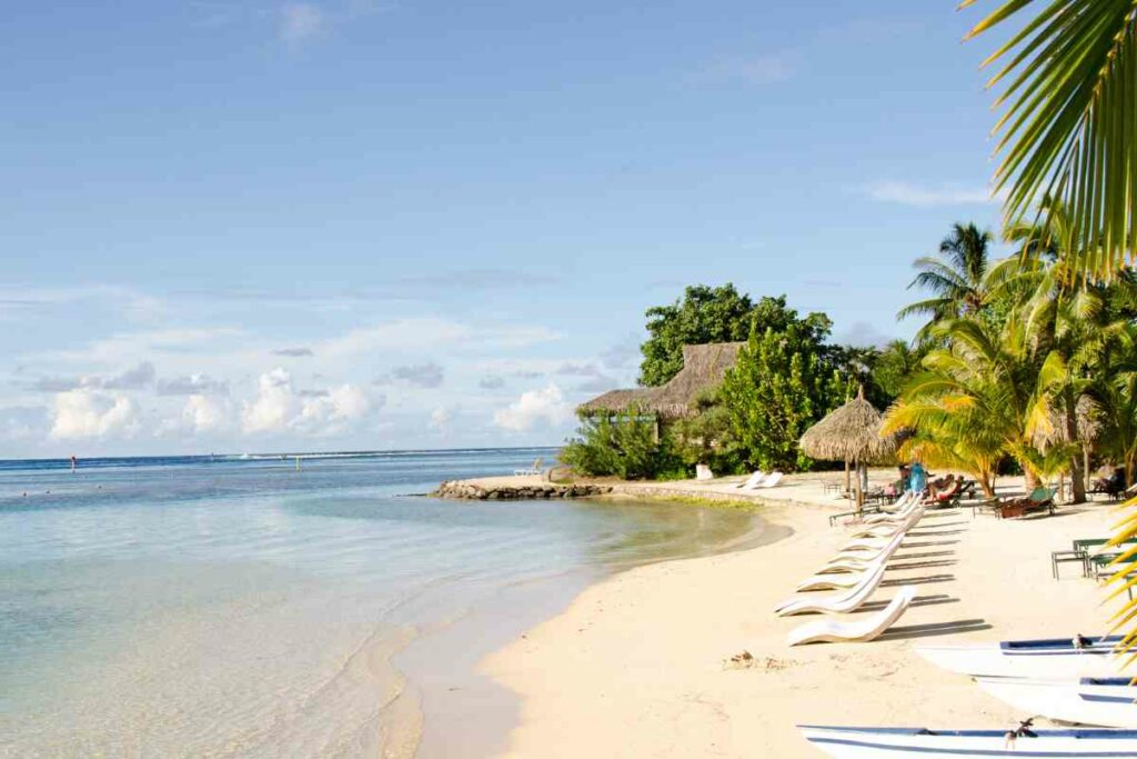 Coco beach in French Polynesia