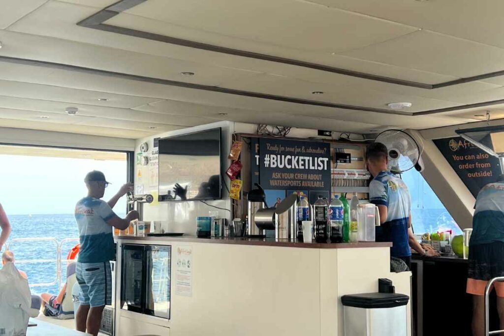 Catering onboard Afrikat Catamaran 